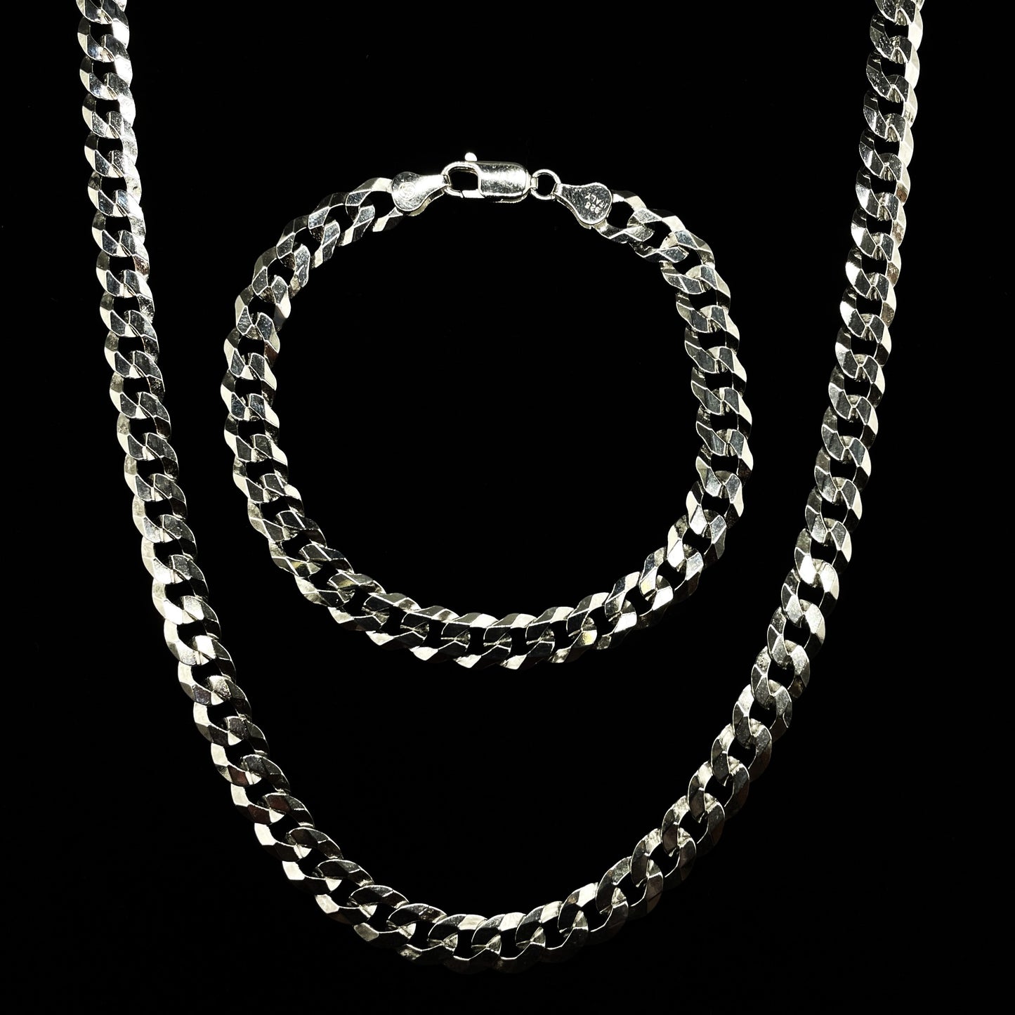 CUBAN CHAIN + BRACELET BUNDLE 7MM